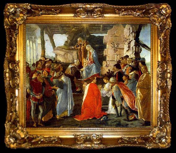 framed  BOTTICELLI, Sandro The Adoration of the Magi  dfg, ta009-2